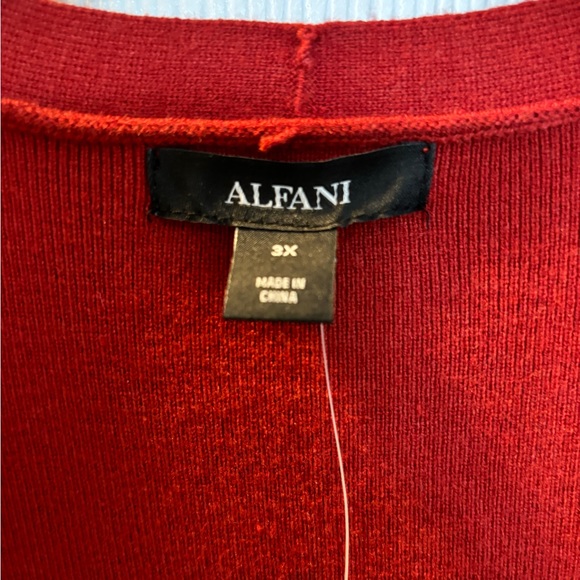 NWT Alfani Woman 3X Brick Red open front cardigan. - Picture 2 of 5